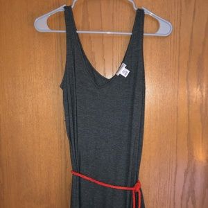 Gray maxi maternity dress, size S